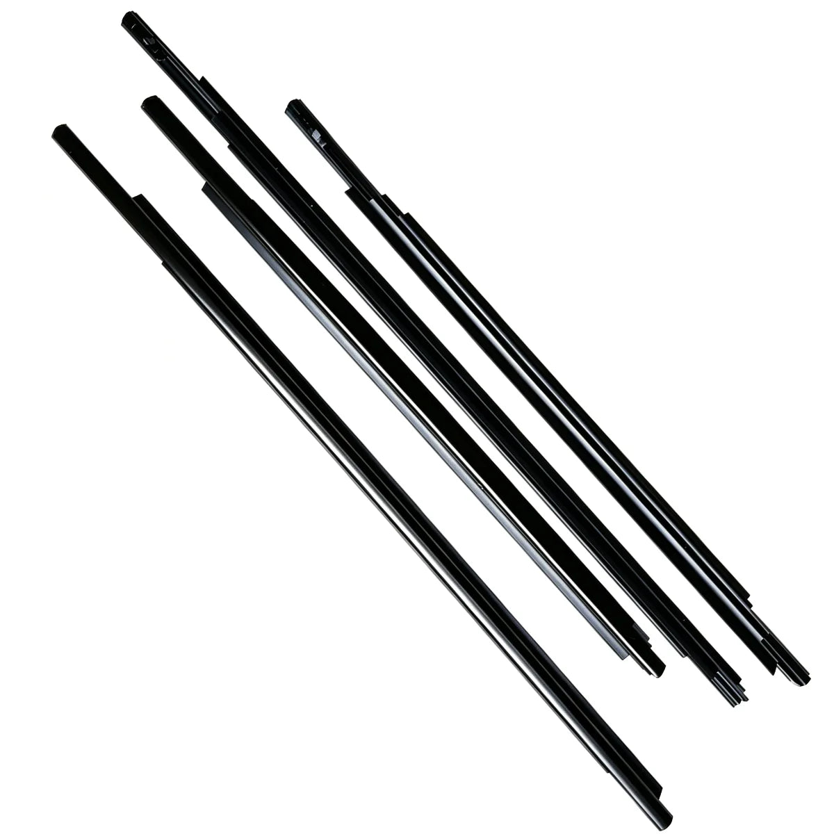 4X frisos pretos para janelas exteriores para Highlander 2008-2010
